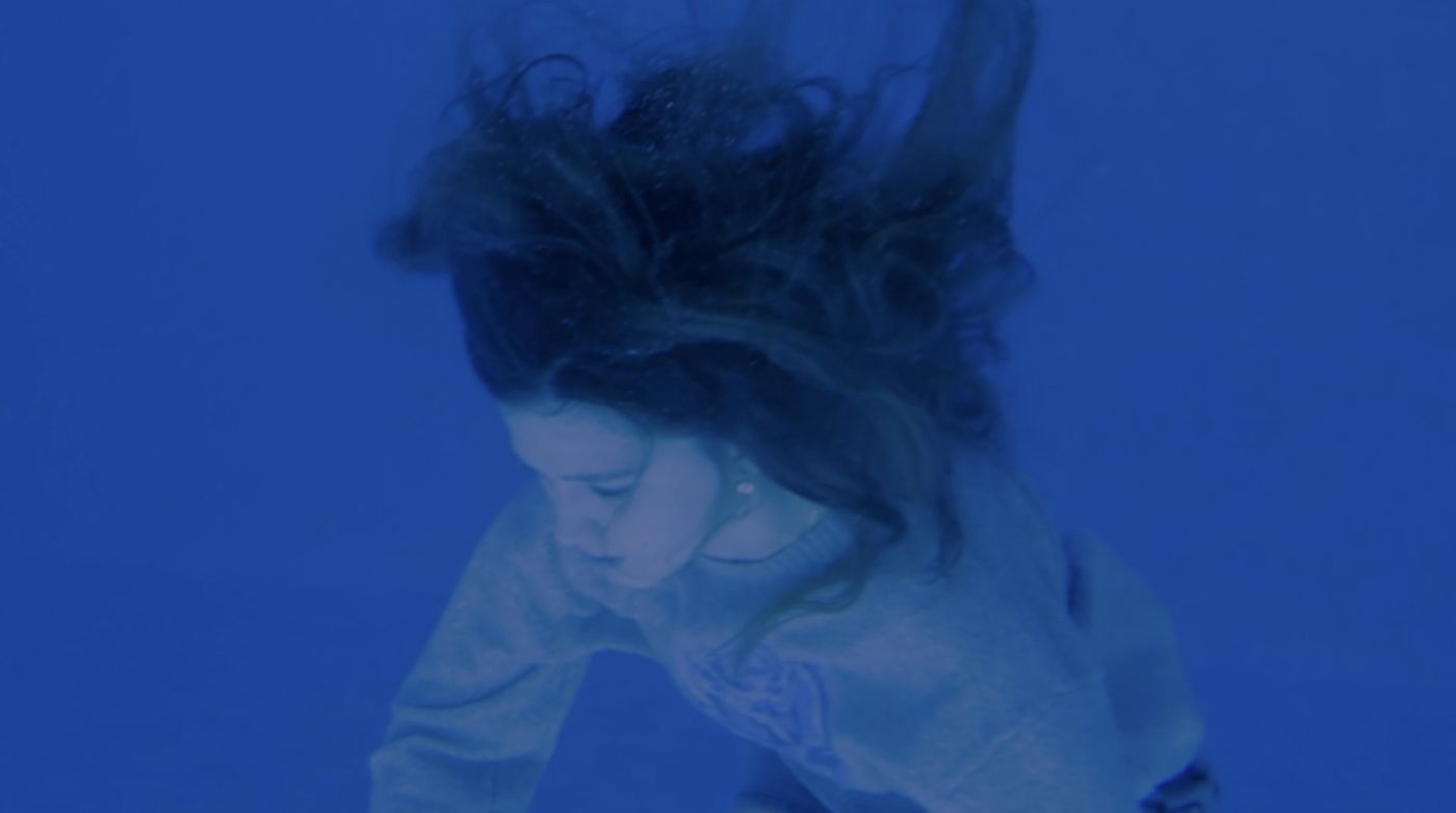 Still from Trapped, underwater shot