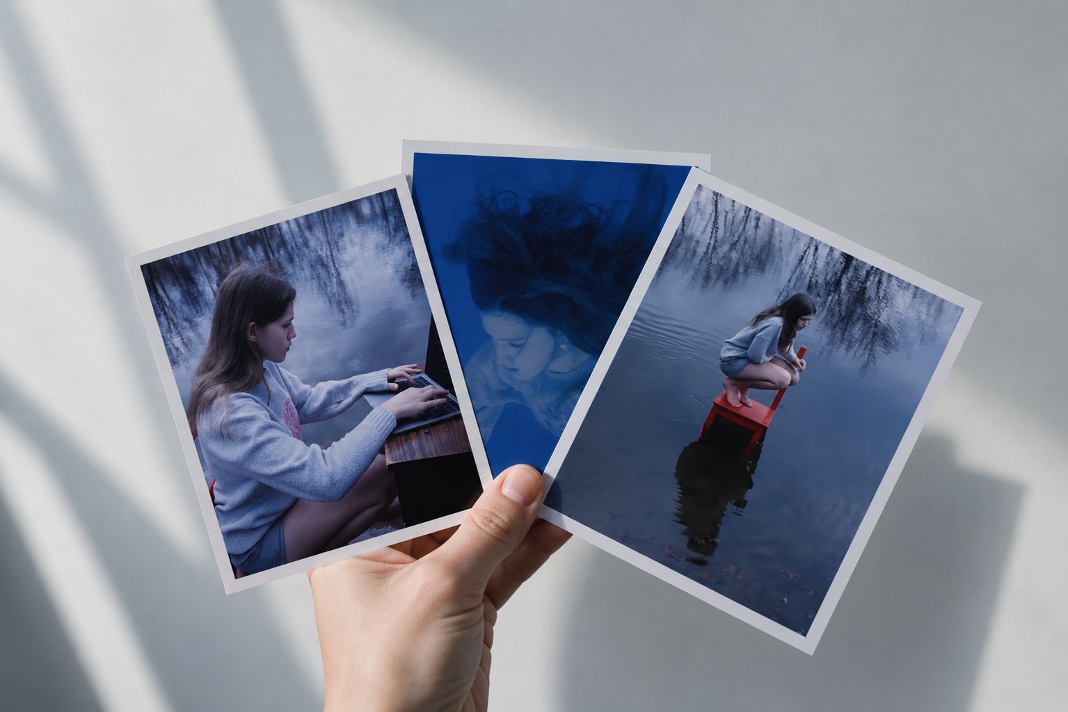 Prints from Trapped, held in hand